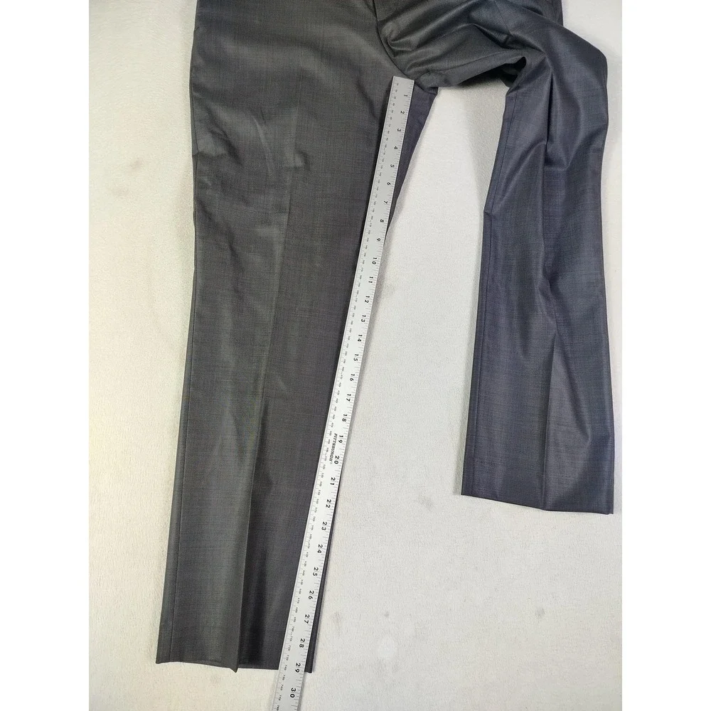 Express Photographer Pants Mens 32 Gray Check Wool Blend Dress Slacks Office